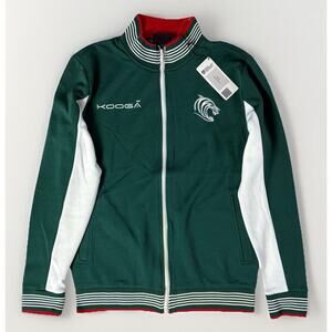 Kooga Rugby Leicester Tigers Full Zip Track Jacket Men M Green Retro Sport LT018